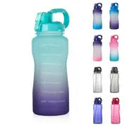 RYVORA 64 oz Motivational Water Bottle | Time Marker & Straw