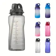 RYVORA 64 oz Motivational Water Bottle | Time Marker & Straw